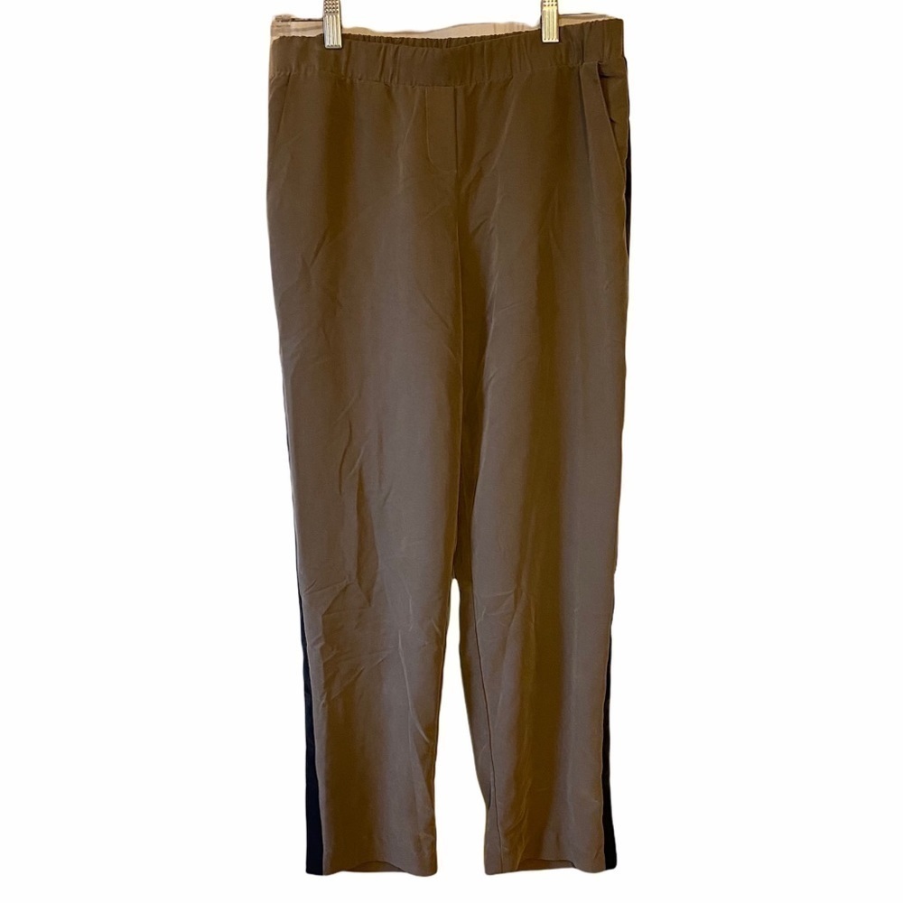 Drew Tuxedo Slacks Military Green Black Stripes Sz Medium